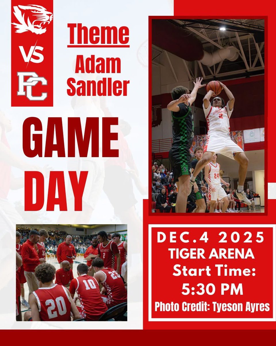 PCHSTigers's tweet image. Boys Basketball host Pike Central at Tiger Arena! JV 5:30/Varsity 7 pm!