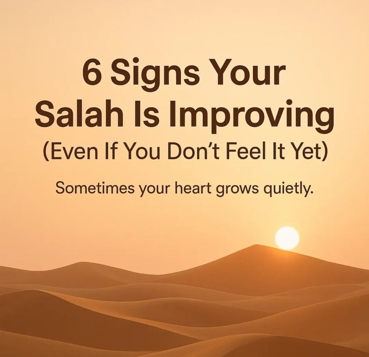 6 SIGNS YOUR SALAH IS IMPROVING 

-Thread-