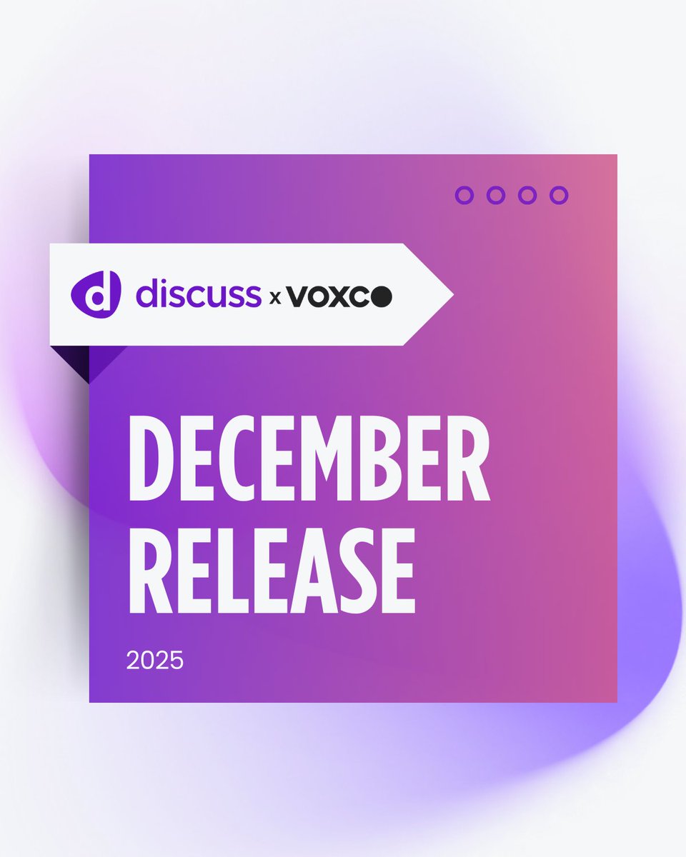 Today, Discuss announced Interview Agent enhancements, Data Visualization, and Virtual Personas. For Voxco customers, this means new capabilities are now within reach.

See what's new: hubs.la/Q03WN_860
