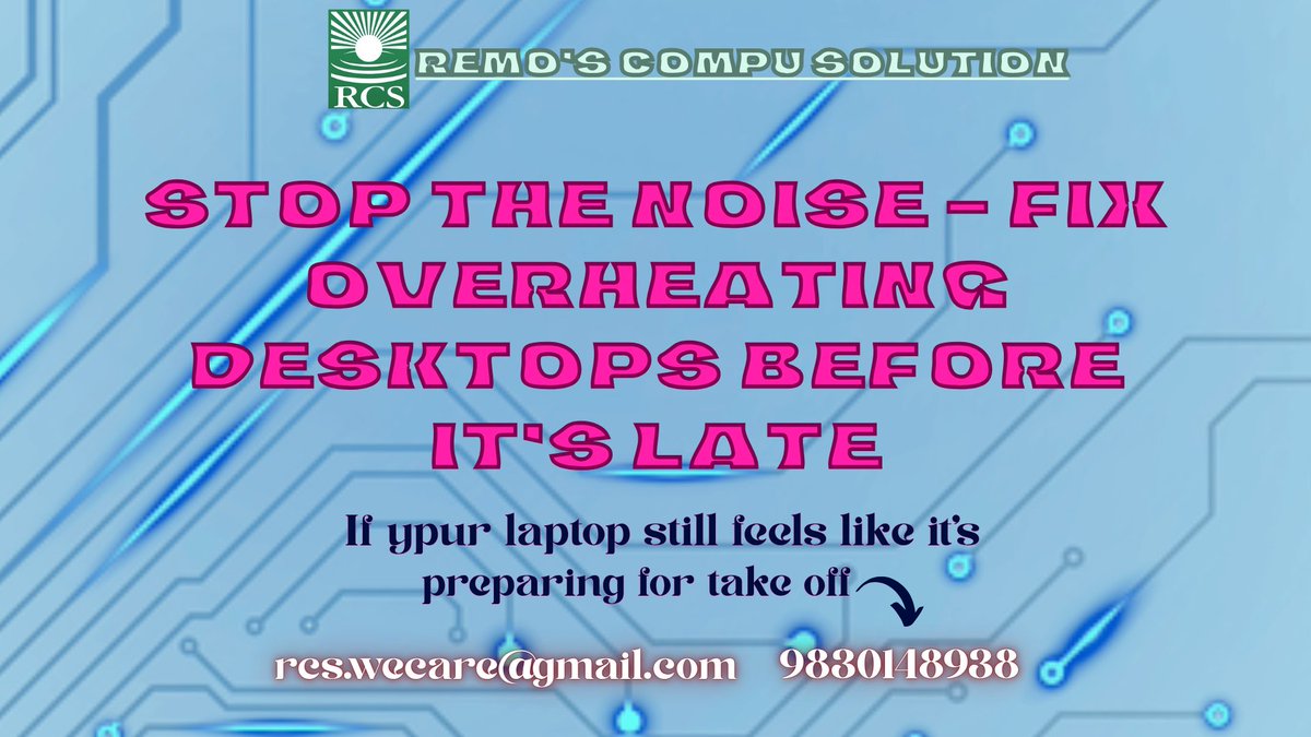 RcsShop31's tweet image. 🌬️ Cool Your Desktop, Save Its Life! ❄️💻

Too much heat - too much trouble. ❌🔥
Let Remo&apos;s Compu Solution cool your system and bring back quiet, smooth performance. ❄️🔧 Your work stays fast, your desktop stays safe! 💪💻

#DesktopCooling #OverheatingFix #TechSupport #CoolPC