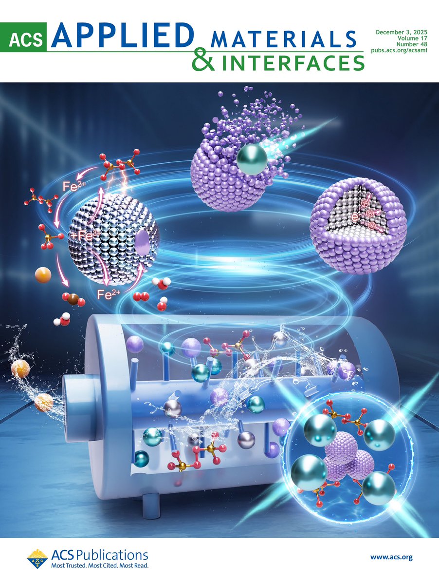 muller_group's tweet image. The latest issue of ACS Applied Materials &amp;amp; Interfaces (@ACS_AMI) is live! On the #Cover: #Continuous #Mechanochemical #Depassivation of Zero-Valent #Iron for Enhanced Persulfate #Activation and #Rhodamine B #Degradation