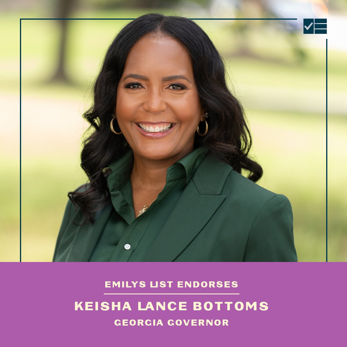 Today, we’re excited to endorse <a href="/KeishaForGA/">Keisha For Georgia</a> for governor of Georgia! Georgians need a governor who can meet uncertainty with strength and purpose, and Keisha’s record of service and lifelong commitment to Georgia families make her the right leader for this moment.