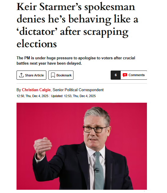 If you cancel elections you ARE behaving like a dictator