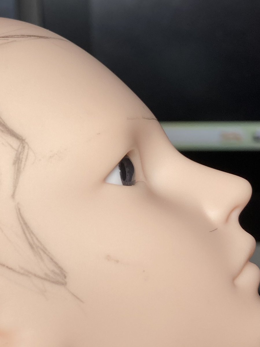 セリアに行ったらドール用の目ん玉見つけたから顔のアタリに使ってるドールにつけてみたよ！！これはいいかも！
網膜と水晶体の再現してあるし、結構参考になりそうでは？？？？