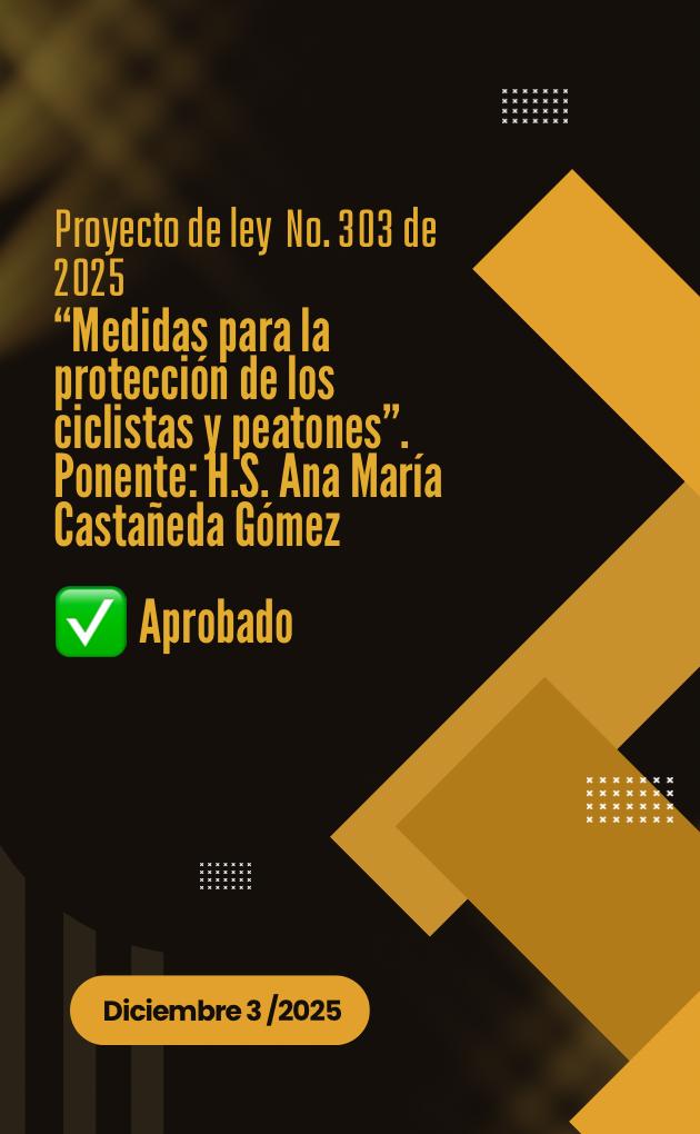 Tres proyectos de ley fueron aprobados en tercer debate✅️
Avanzando en el fortalecimiento de la cultura, el arte, la música y la seguridad vial del país.🇨🇴
#DecisionesQueAvanzan 👌🏼