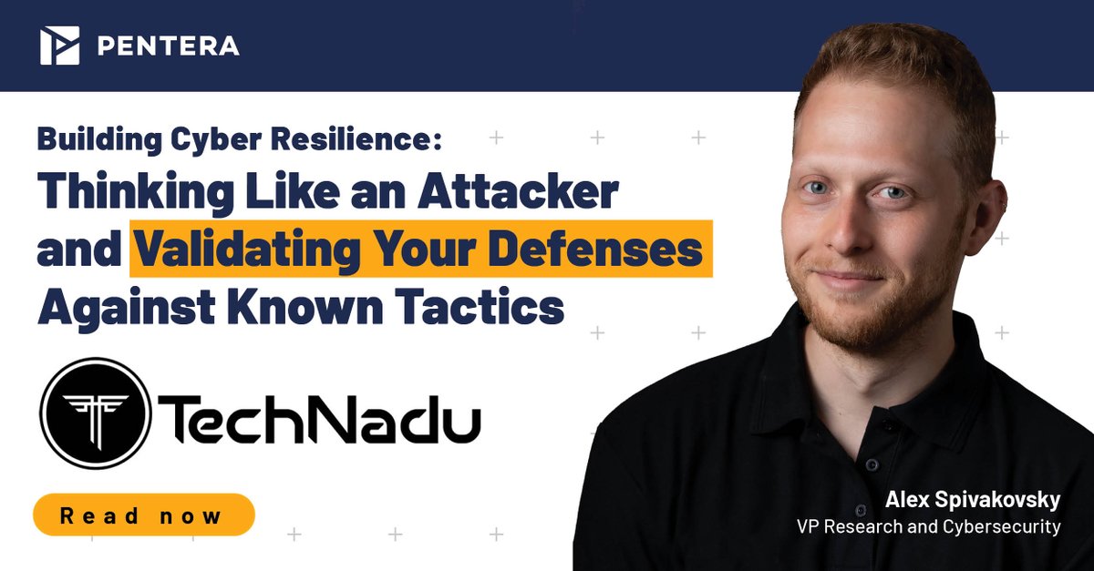 penterasec's tweet image. 𝟮𝟬𝟮𝟲 𝘄𝗶𝗹𝗹 𝗯𝗲 𝘁𝗵𝗲 𝘆𝗲𝗮𝗿 𝗖𝗜𝗦𝗢𝘀 𝘀𝘁𝗼𝗽 𝗰𝗼𝘂𝗻𝘁𝗶𝗻𝗴 𝘃𝘂𝗹𝗻𝗲𝗿𝗮𝗯𝗶𝗹𝗶𝘁𝗶𝗲𝘀 𝗮𝗻𝗱 𝘀𝘁𝗮𝗿𝘁 𝗽𝗿𝗼𝘃𝗶𝗻𝗴 𝗿𝗲𝘀𝗶𝗹𝗶𝗲𝗻𝗰𝗲.

In his TechNadu interview, Pentera’s VP Research &amp;amp; Cyber Security, Alex Spivakovsky calls out the shift every…