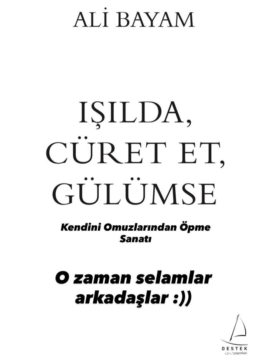 Yeni kitabın adı… Artık çok az kaldı. Şimdiden heyecanla bekleyenlere selam olsun. Kitap; psikoloji-kişisel gelişim tarzında başucu kitabınız olacak. Heyecanla bekleyenlere selam olsun. Sizi çok seviyorum. 🫂🫂