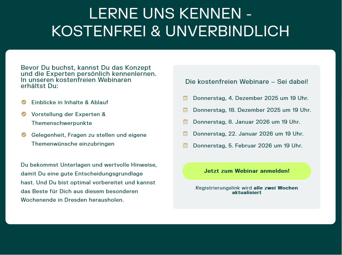 Unser erstes kostenfreies Info-Webinar findet heute um 19:00 Uhr statt. Wenn Du das Konzept und die Experten persönlich kennenlernen möchtest, ist das Deine Chance: boerse-im-team.de/dresden26/#web…
