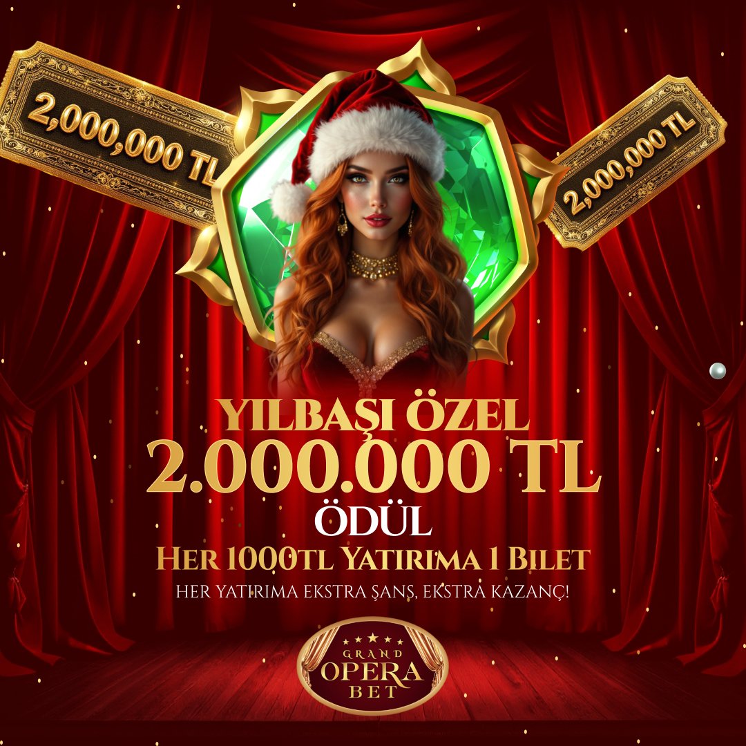 🎄 YILBAŞI ÖZEL 2.000.000 TL ÖDÜLLÜ BÜYÜK YILBAŞI ÇEKİLİŞİ! 

🎁 Her 1000 TL yatırımınıza 1 Bilet Hakkı! Yatırımını yap büyük ödülden payını al!

💎 Kıbrıs’ın en prestijli casinosunda kazanca ortak ol → grandoperabet.cc