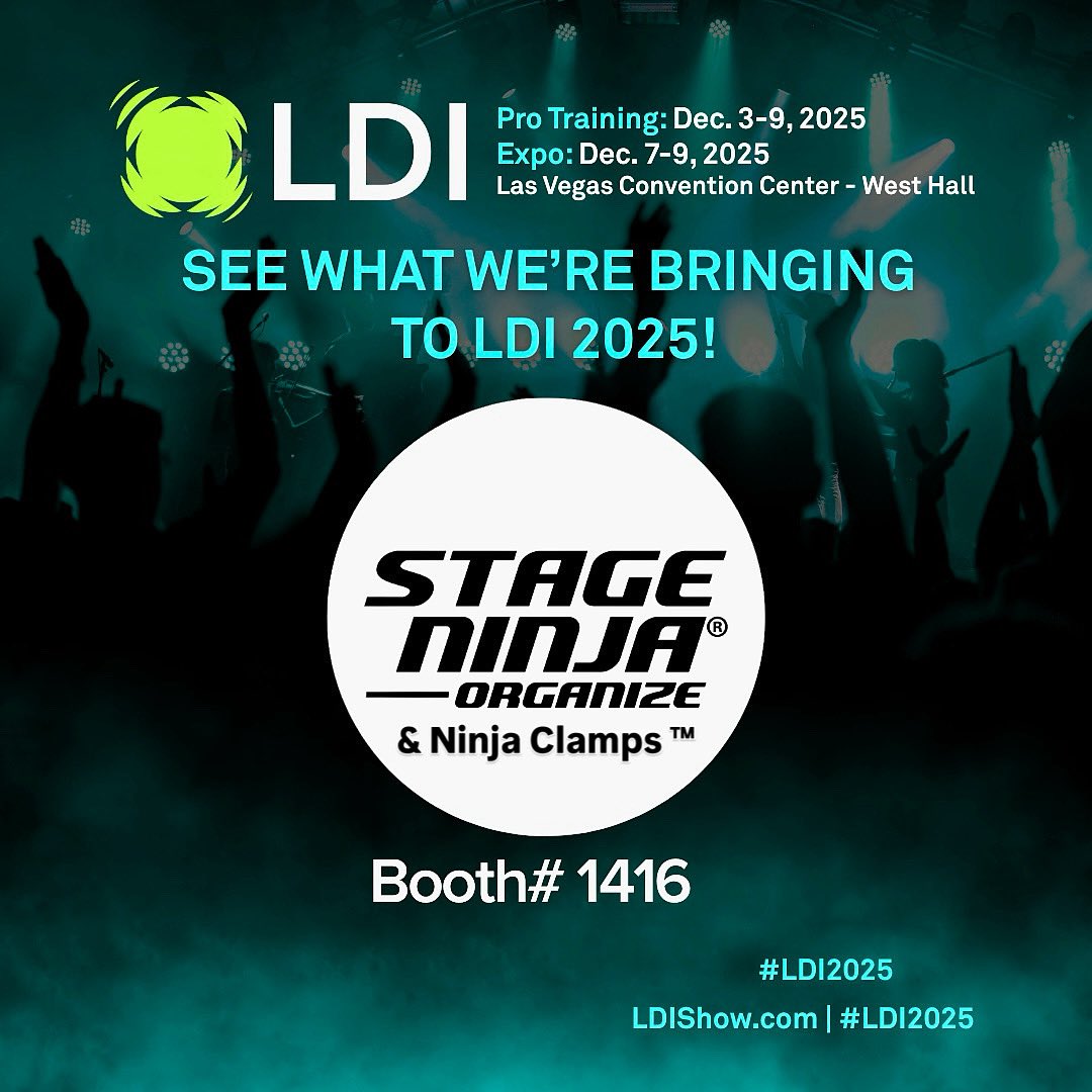 StageNinjaGear's tweet photo. Headed to LDI? Make one stop count.
Retractable cable reels. Mounting clamps. Studio, stage, broadcast, aerospace, church, touring, theater.
Booth 1416
https://t.co/B2MinQwePE
#StageNinja #NinjaClamps #LDI2025
#LiverSound #StudioGear #ChurchProduction #ProAudio #LDIShow https://t.co/fPVOFoF25V