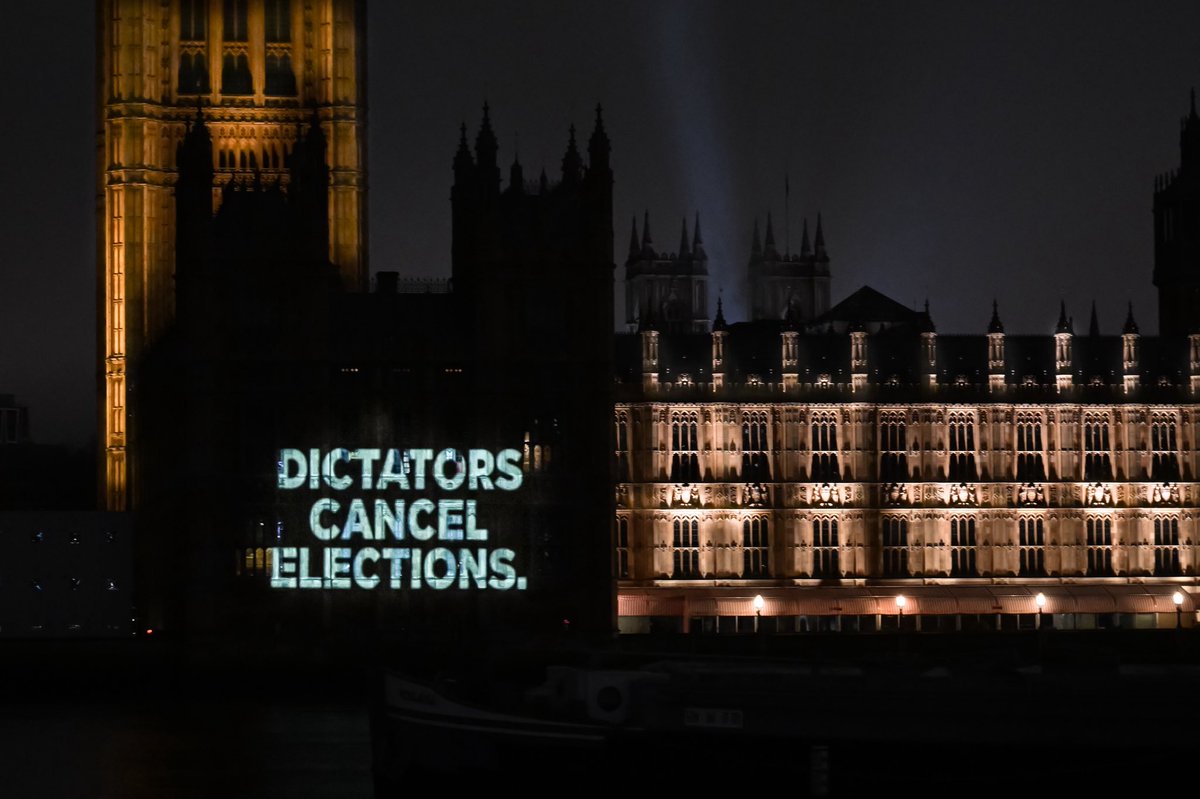 Only dictators cancel elections.