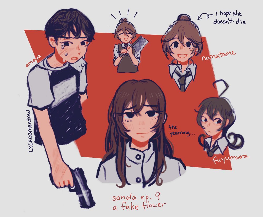 murderous cute girl trope yes please
[ #sanda #SANDA感想 ]