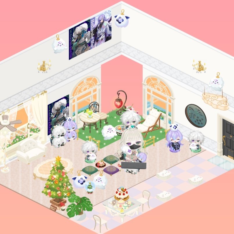 お部屋どんどんたこにんになってく〜𖹭‴
#ピグパ星導叢雲コラボ