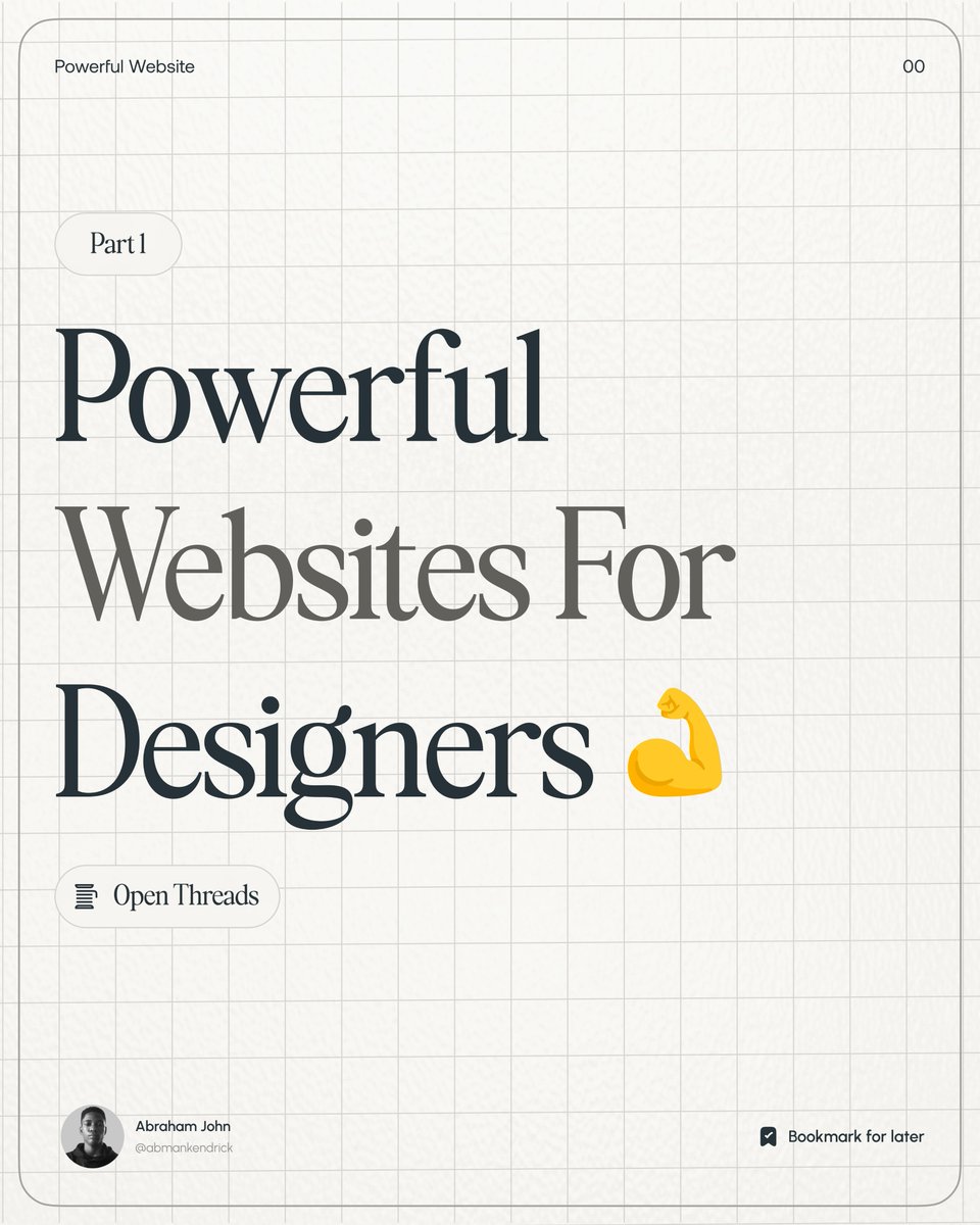 Abmankendrick's tweet photo. Here are Some Powerful Websites for Designers

Bookmark it for later 💜 https://t.co/Gc388FE1Cc