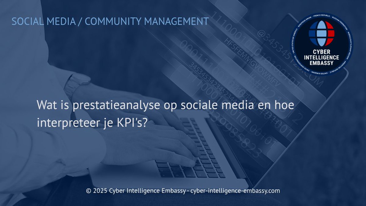cyberintembassy's tweet image. [NL] Prestatieanalyse op sociale media meet het succes van content via statistieken zoals bereik, betrokkenheid en conversies. KPI&apos;s tonen welke doelen worden gehaald. 📊 #SocialMedia #DataAnalyse cyber-intelligence-embassy.com/nl/blog/social…