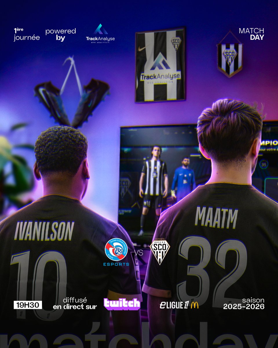 𝐌𝐀𝐓𝐂𝐇𝐃𝐀𝐘 ⚔️

🆚 <a href="/RCSA_esports/">RCSA esports</a> 
🕢 19h30
📺 Twitch : twitch.tv/ligue1_mcdonal…

Powered by Track Analyse 🤝

#eLigue1McDonalds