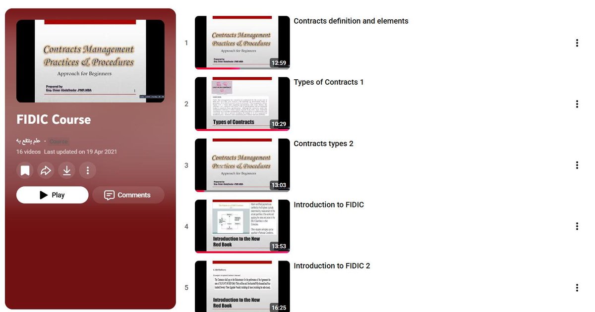 كورس ممتاز جداً عن الفيديك وبيعطي خلفية عن العقود للمهتمين في المجال ..
الرابط:
youtube.com/playlist?list=…