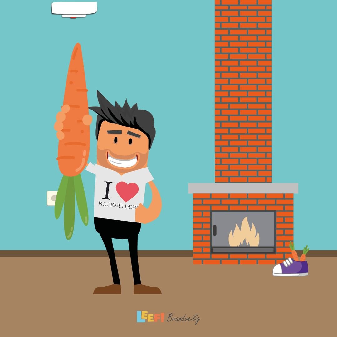 Je schoentje gezet voor de Sint? Test nog snel even je rookmelders, met de tip van de wortel, voor Slecht-Weer-Vandaag ermee weg is. Meer tips leefbrandveilig.be #leefbrandveilig #Sinterklaas #sinterklaasavond