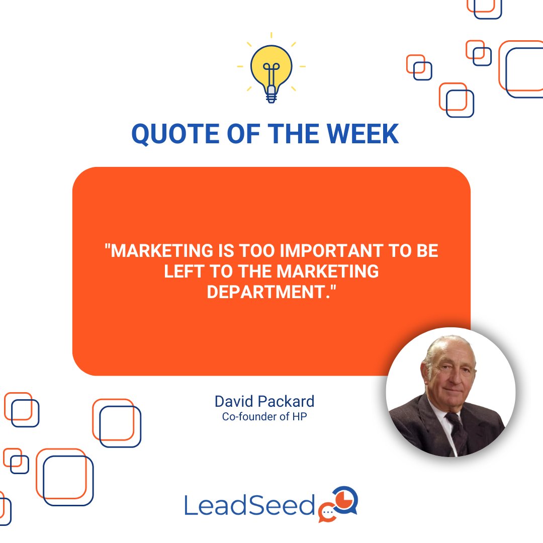 #QuoteOfTheWeek #B2Bmarketing
Discover how to boost your leadgen by visiting LeadSeed website 🚀