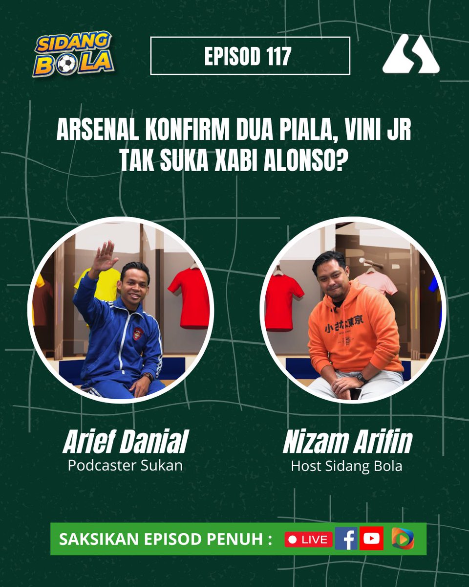 Episod minggu ni, kita borak pasal Arsenal dan bola sepak Eropah dulu. 

Saksikan Sidang Bola, di <a href="/Media_Selangor/">Media Selangor</a> .

Link: youtube.com/live/oQrtU47dc…
