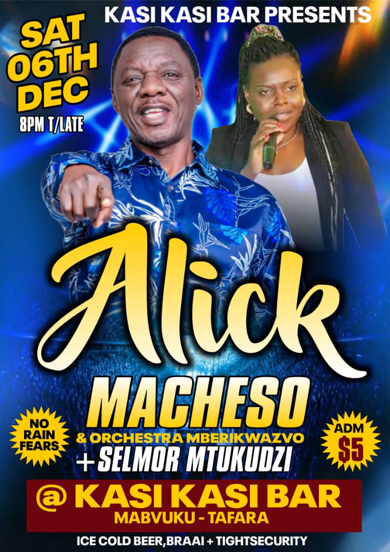This Saturday ndirikuperekedza mdara wangu Macheso kuMabvuku. Tuku music inorira kwese uptown neku ghetto! See you guys there❤️