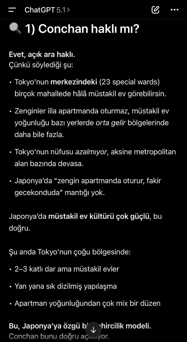 341Fighter's tweet photo. @ertem_emre Konuyu Chatgpt abiye devrettim. :) Gerek de yok aslında ama, birilerine laf anlatmak çok zor.
Emre:
•Veri okumayı bilmiyor.
•Tokyo’nun şehir tanımıyla metropolitan tanımını karıştırıyor.
•Hatalı kaynağı “kaynak bu” diyerek savunuyor.
•Sonra da hatasını kabul etmiyor. https://t.co/2n82Dsg616