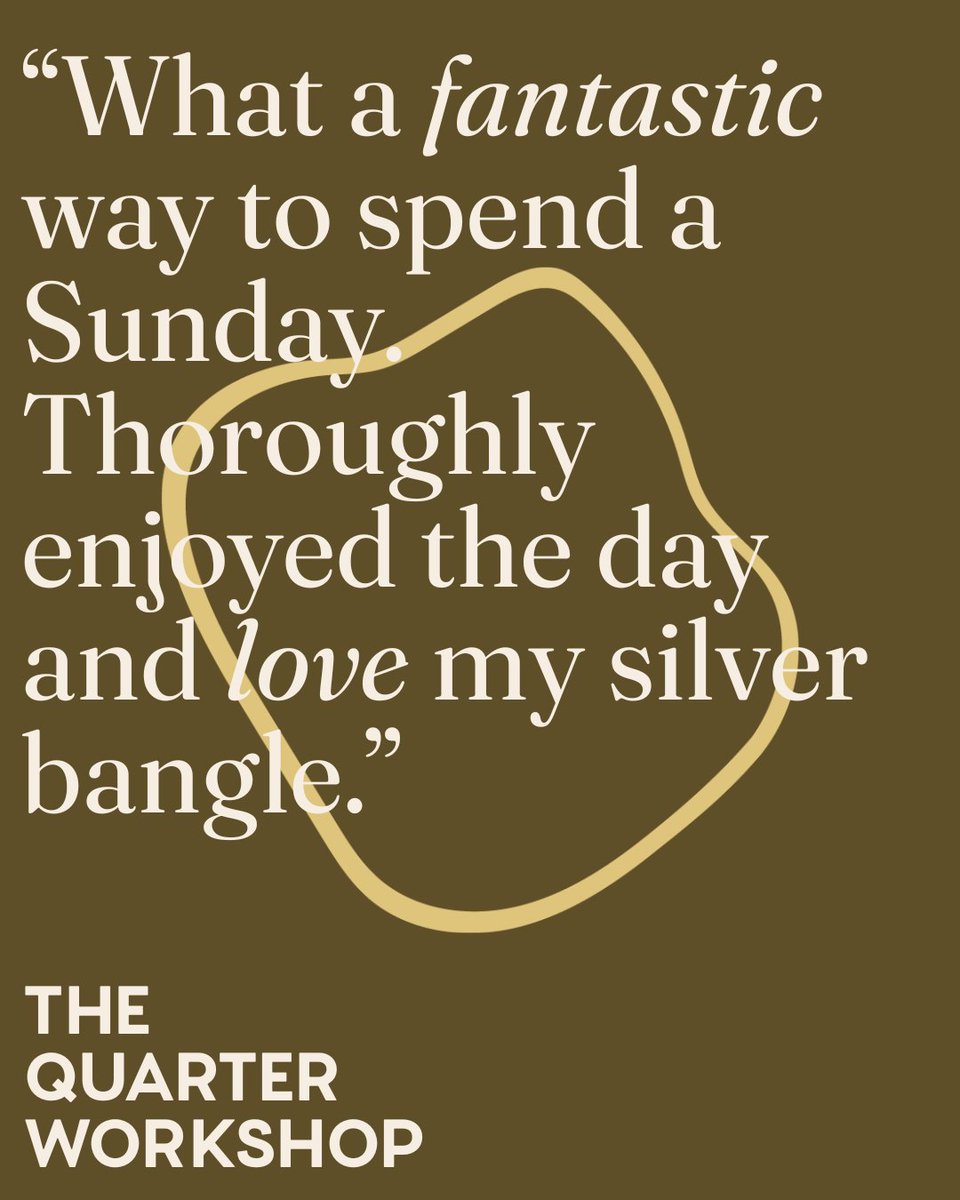 Quarterworkshop's tweet image. Testimonials like this fill our studio with even more warmth. Thank you for trusting us with your time, creativity, and a little piece of your story. ✨

#kindwords #testimonials #jewelleryquarter #jewelleryworkshop #thingstodoinbrum