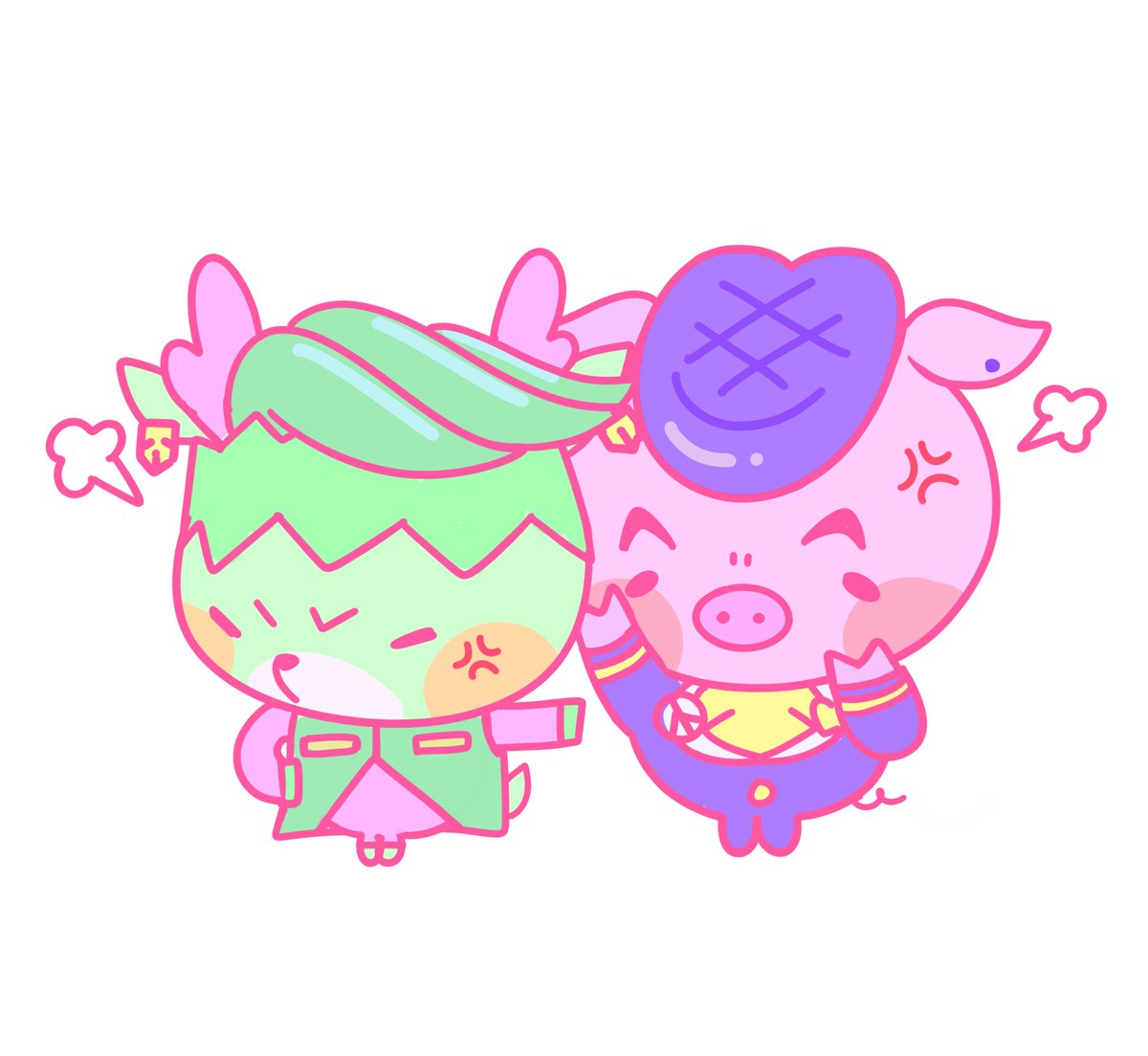 💎✒️
东方仗猪和岸边鹿伴
Higashikata Oinksuke &amp; Kishibe Roe-han