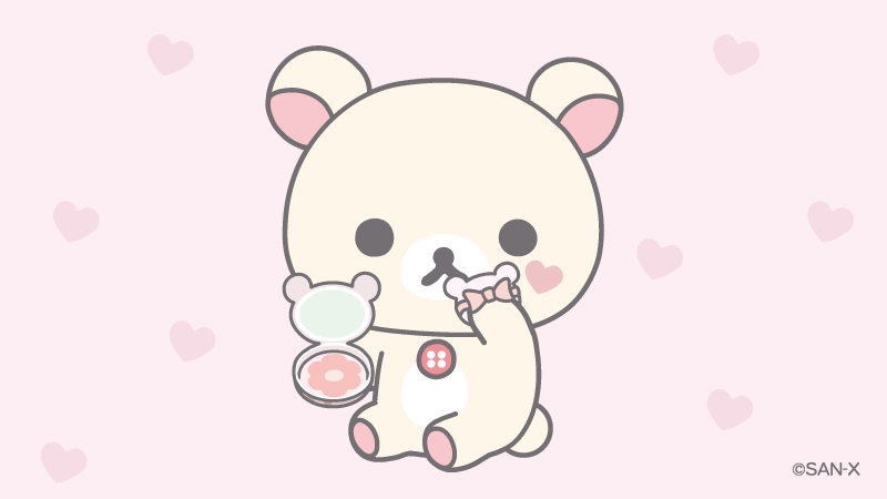 rilakkuma_gyr's tweet photo. くまフェイスパウダーをぽんぽんぽん❤️

#MakeupRilakkuma https://t.co/XIWO5F04dO