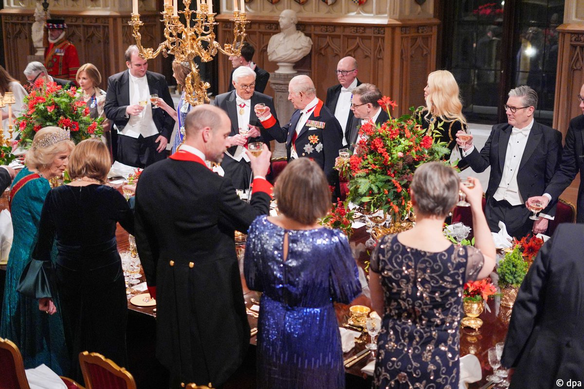 GermanEmbassy's tweet image. German President Steinmeier&apos;s speech at last night&apos;s state banquet at Windsor Castle: bundespraesident.de/SharedDocs/Dow…
