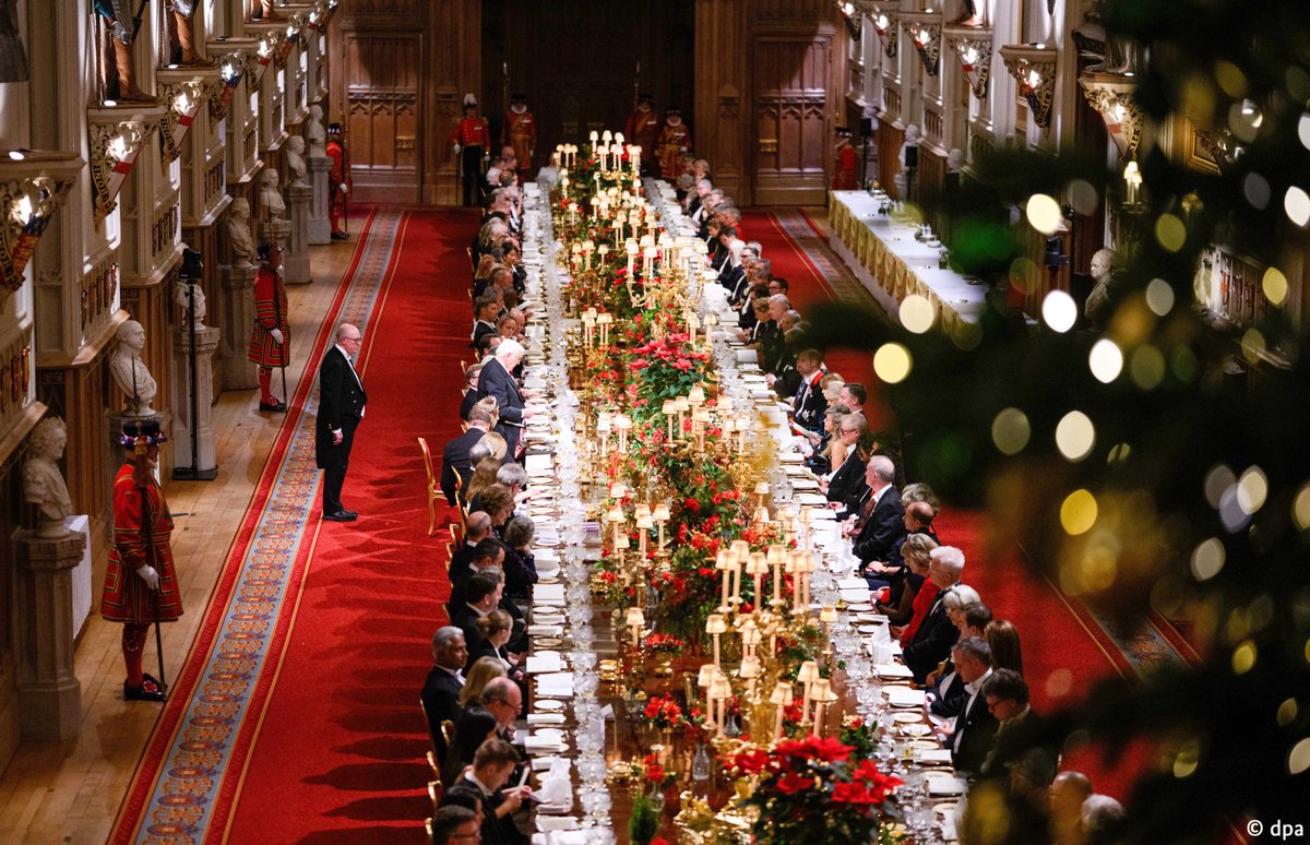 GermanEmbassy's tweet image. German President Steinmeier&apos;s speech at last night&apos;s state banquet at Windsor Castle: bundespraesident.de/SharedDocs/Dow…