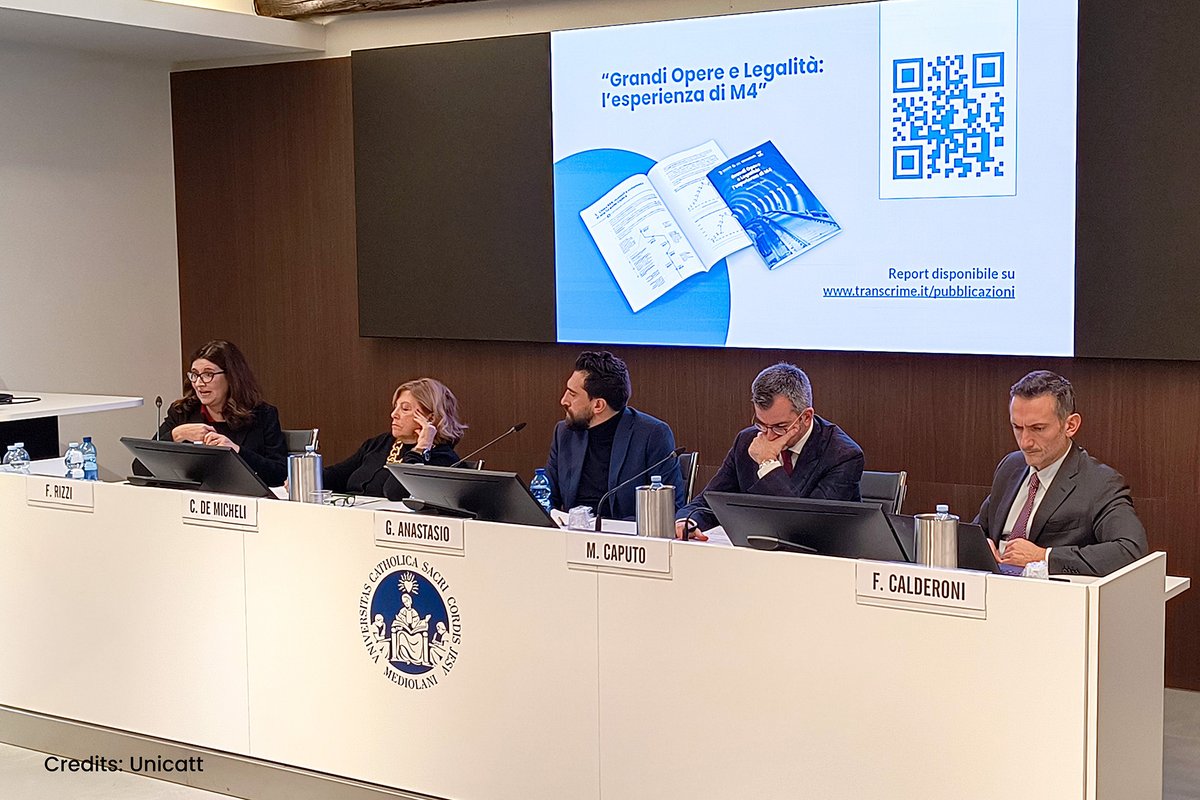transcrime's tweet photo. 150 professionisti in sala per la presentazione di: “Grandi Opere e Legalità: l'esperienza di M4”: il primo studio empirico – di Transcrime, Crime&amp;tech e M4 – sui controlli di legalità in una Grande Opera, la ‘linea blu’ della metro di Milano.

🔗Report: https://t.co/7rk2W3UaFP https://t.co/TGgcMXi93q