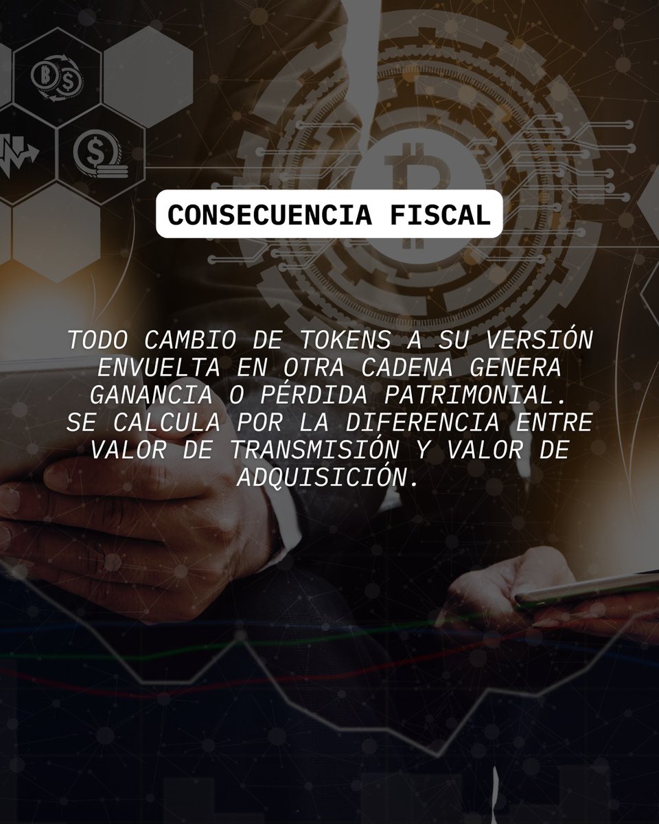 ¿Tienes dudas sobre la fiscalidad de tus cripto? 💬💻

Los Wrapped Tokens también tributan y es clave entender cómo te afectan 📊🔥

En FiscalCripto estamos aquí para ayudarte 🚀

✉️fiscalcrypto@agora-sa.com
🌐fiscalcrypto.io

#FiscalCripto #Criptofiscalidad
