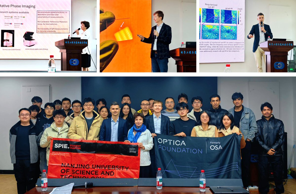 SCILab_NJUST's tweet photo. It was our great pleasure to host Prof. Małgorzata Kujawińska, Prof. Arkadiusz Kuś, and Dr. Michał Ziemczonok from the Warsaw University of Technology. We spent five fruitful days together discussing science, conducting experiments and enjoying nature &amp; Chinese cuisine！！ #NJUST https://t.co/ACNu3AYZH9