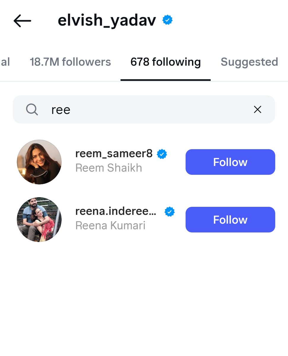 daravikas499's tweet image. Finally!!

- Elvish Bhai followed Reem Sheikh on Instagram 🤞 👍 

#ElvishYadav #ElvishArmy #AukatKeBahar