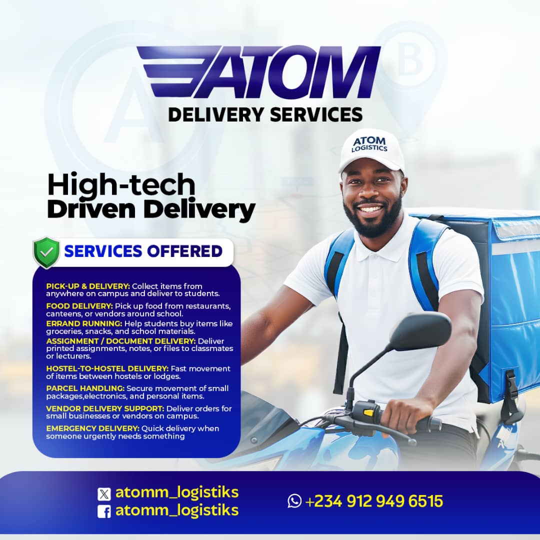 Elon Musk &amp; Nvidia CEO say students should focus more on PHYSICS and MATHS over CODING....

See ehhh, while you want to spend quality time studying and improving (as it should be)...
Let ATOM run; your pick-up and drop off, food delivery from your favourite restaurant 
#Logistics