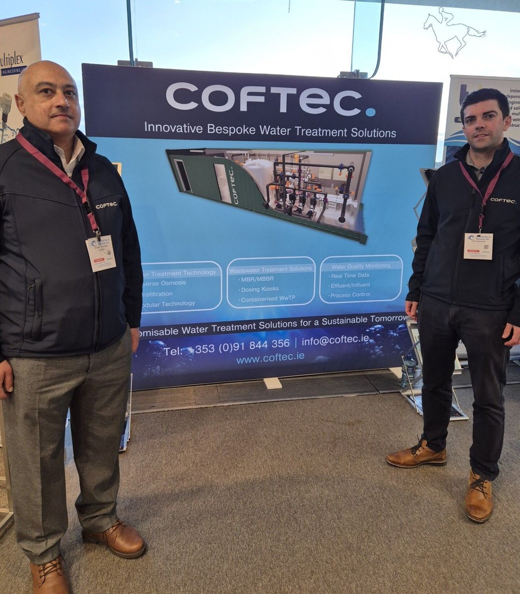 coftec's tweet image. Happening Now! Coftec is live at the All-Ireland Water &amp;amp; Wastewater Expo at Leopardstown. Visit us at Stand 19 and meet our team to explore innovative water solutions. Don’t miss our 11:30 AM panel, featuring Declan Murphy, Contracts Manager at @CoffeyGroup.#Coftec #WaterExpoIRE