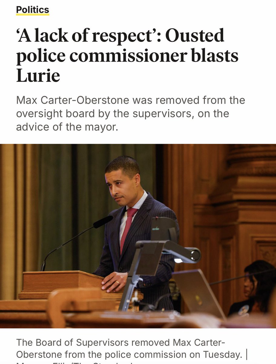 Not everyone’s happy @daniellurie’s pick new top cop. But Lurie’s riding blue wave of pro-cop popularity <a href="/sfgov/">City of San Francisco</a> so what does he care? Despite <a href="/SFPD/">San Francisco Police</a> overtime abuses, drug raids ending in 0 charges, Lurie keeps mouth shut, ousts critics when convenient, burnishes image w/his base