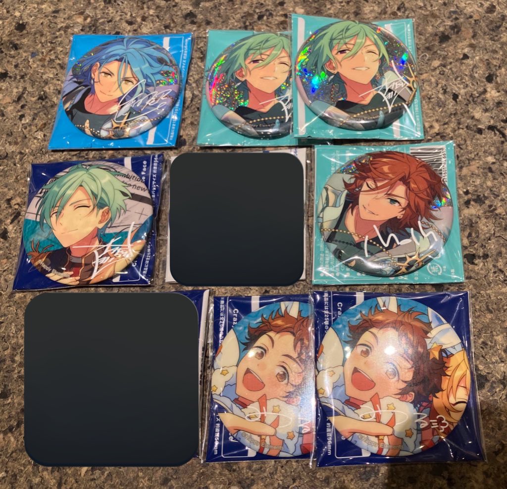 tei9876's tweet photo. 【交換譲渡】あんスタ 缶バッジ POPUP ダイバーシティ

譲
画像参照

求
TRIP レオ5 >> 藍良 > ひなた > 忍
9周年 藍良2 >> ひなた5 維吹 > 忍
or 定価

1枚目…レオのみ👑は👑以外をレオと交換してくださる方最優先(9周年は3.4枚目同数で藍良と交換可)
2枚目…藍良と1:1 、レオ同数まで求誰でも
→ https://t.co/4JJkW0HxsW