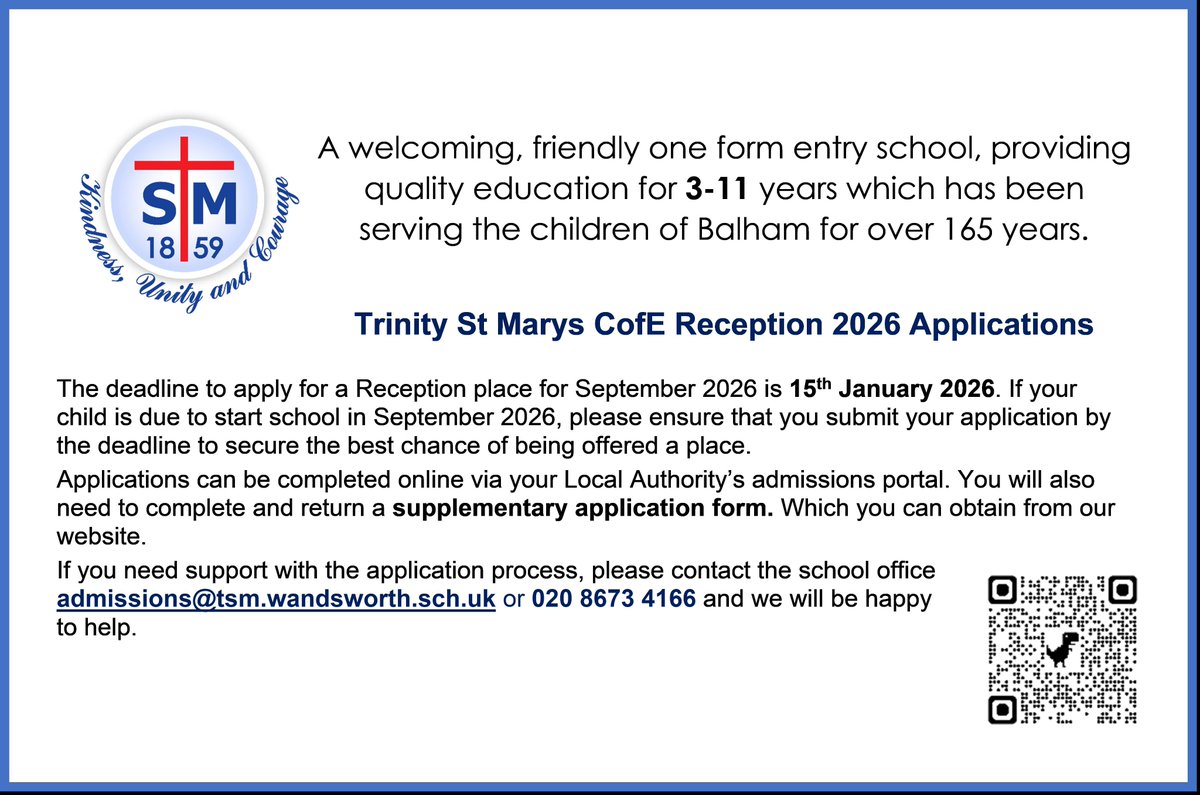 TSMBalham's tweet photo. Trinity St Marys CofE Reception 2026 https://t.co/zaeFzurPjm