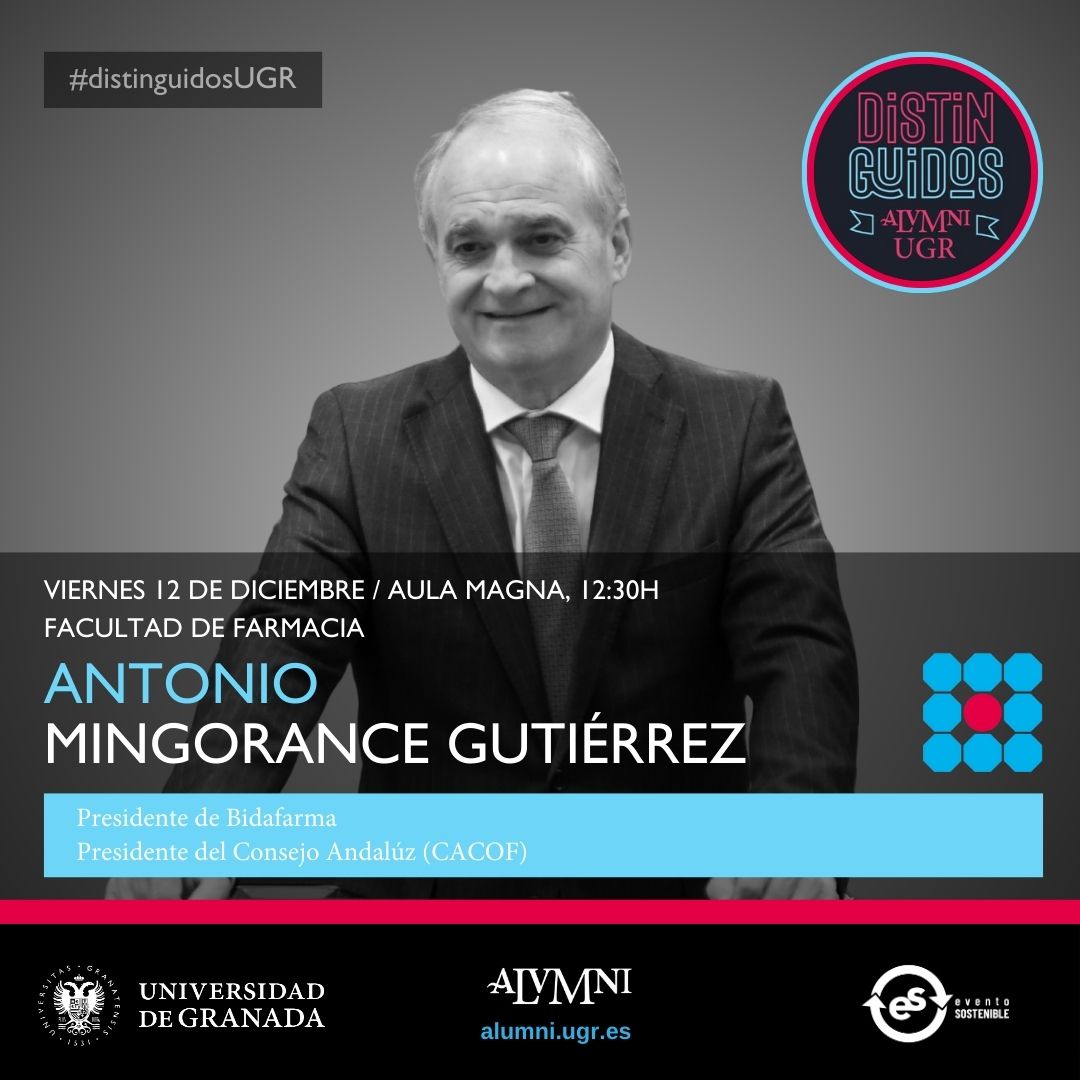 #FFarmaciaUGR <a href="/DEFFarmacia_/">Delegación Farmacia UGR</a> <a href="/agefarmacia/">AGEF</a> ¡HOY! Día grande en en el Centro, recibimos dentro del Programa <a href="/AlumniUgr/">Alumni UGR</a> a uno de nuestros referentes: D. Antonio Mingorance Gutiérrez, quién fuera estudiante de nuestra Facultad. <a href="/BidaFarma/">Bidafarma</a> <a href="/CACOF_/">CACOF</a> farmacia.ugr.es/la-facultad/no…