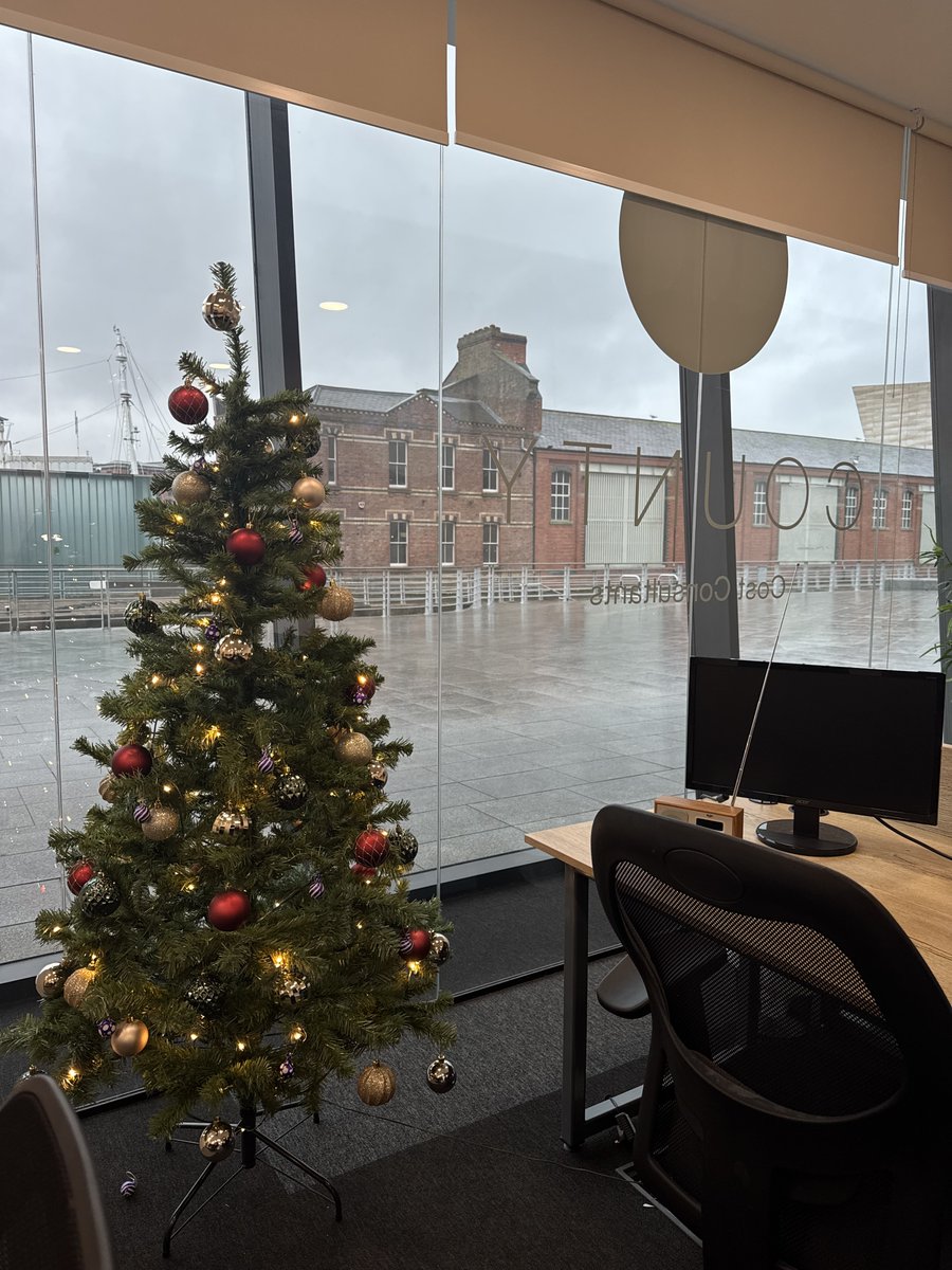 CountyCosts's tweet photo. Our Christmas tree is officially up, we are certainly feeling the festive vibes in the office.🎄🎅

#christmas2025 #christmas #christmastree https://t.co/1LCK1qMS06