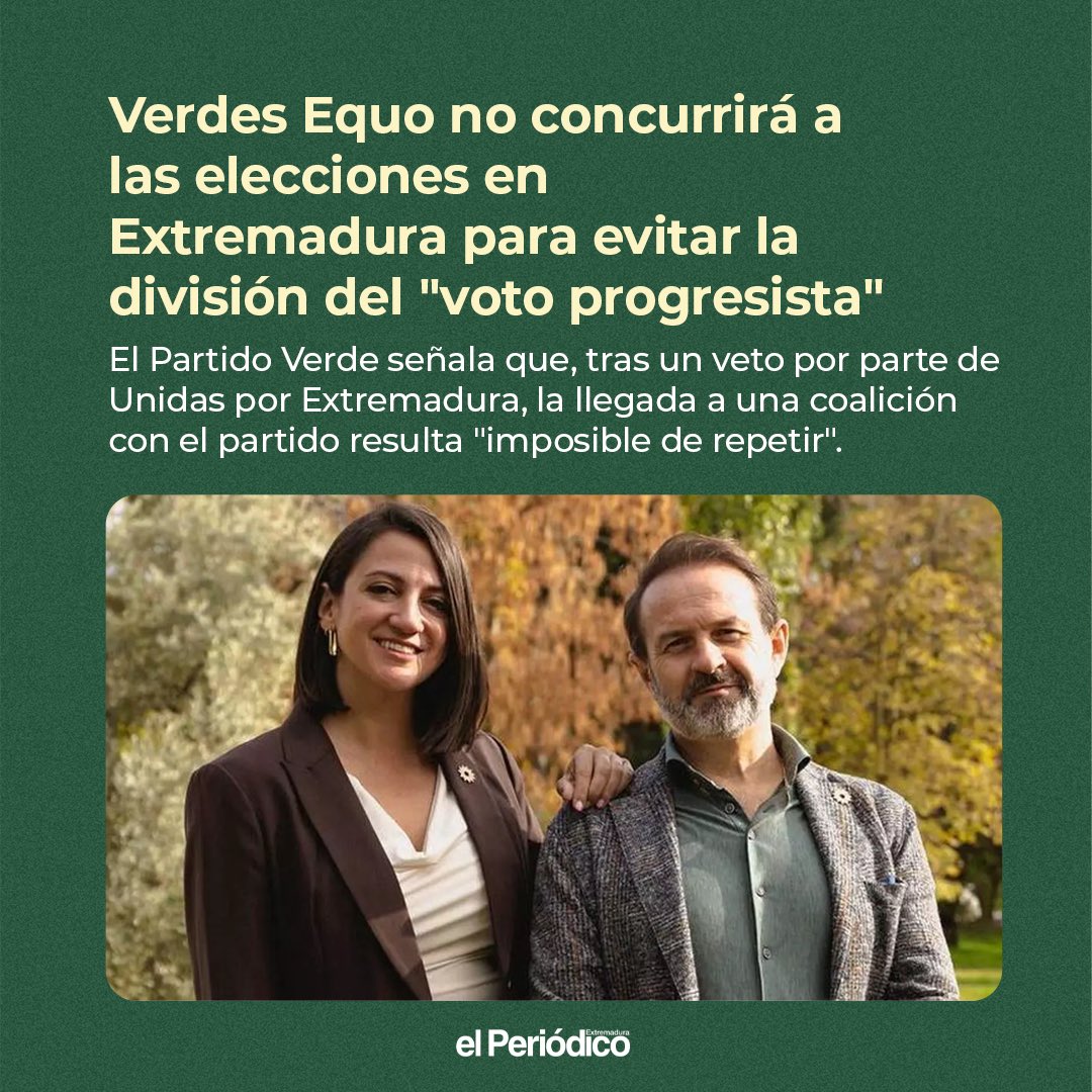 Predican unidad, practican el veto. Nadie debería sobrar en la tarea de parar a la extrema derecha. 
La gente está cansada de rencillas internas, así que ahora haremos nuestra parte: el Partido Verde se echa a un lado por responsabilidad, no presentaremos candidatura en