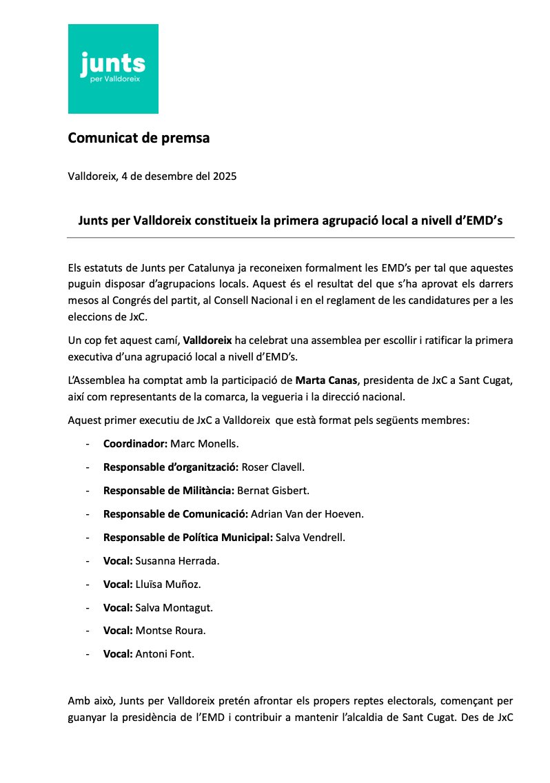 Junts x Valldoreix tweet media