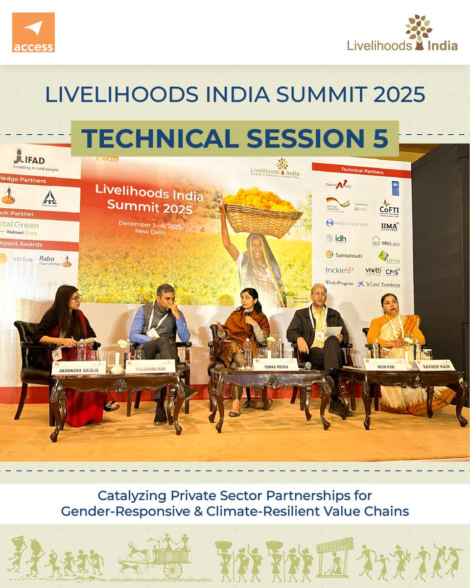 Technical Session 5: Catalyzing Private Sector Partnerships for Gender-Responsive and Climate-Resilient Value Chains explored barriers for women producers, smallholders, and the role of decentralized renewable energy in production.

📅 4 Dec | 🕒 12:10–1:10 PM | 📍 New Delhi