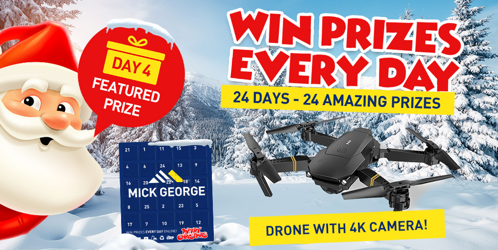 ✈️Day 4 of our advent giveaway gives you the chance to WIN a 4k Drone!

😆We're taking this giveaway to new heights with this one!

To enter: 

✅Like and share this post

☑️Follow us (must be following to win)

✅Enter here - mickgeorge.co.uk/advent-calenda…

Good luck! our winners will