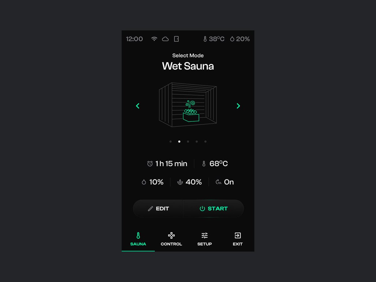 michalchyrek's tweet photo. Upgraded Concept UI for the FFES sauna controller.
#UIDesign #UXDesign #hmi #Buidlinpublic #DarkMode #ProductDesign https://t.co/6JNsYoHYNw