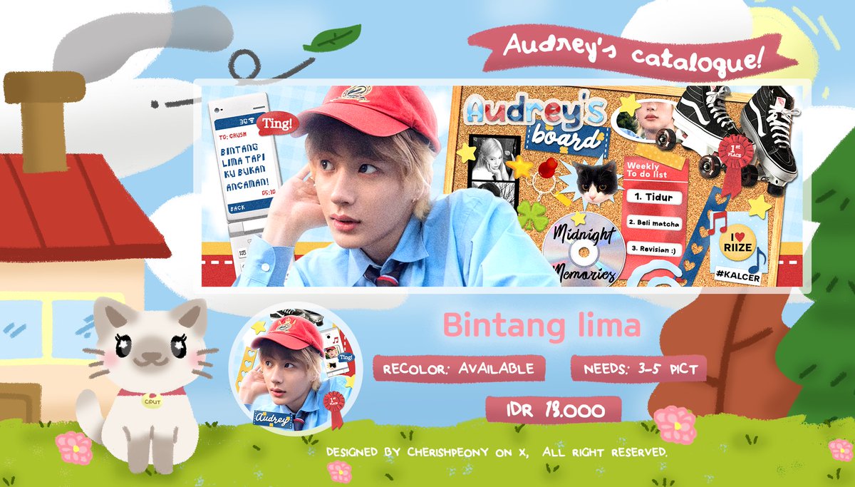 CherishPeony's tweet image. Help repost, thankiesss 💘⭐️
#zonaba #zonauang 

Qhaqha qhaqha, Audrey open titipan with SPECIAL PRICE buat 2 katalog baru layout di bawah ini, yaitu ‘bintang lima’ &amp;amp; ‘Doki-doki’! Scroll for TnC serta lapak buat jajannya. Jajank yuk jajank ヾ( ˃ᴗ˂ )◞ • *⠀