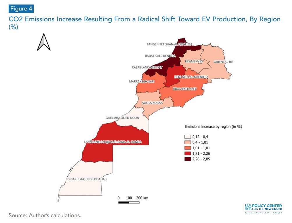 📚 #Morocco’s shift from ICEV to EV production, with local high-value battery manufacturing, could boost #GDP by 1.9% and create jobs in key regions, but also increases carbon emissions. How can Morocco reconcile economic gains from EVs with the environmental costs?
🔗Read more: