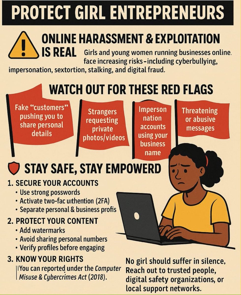 Promote digital literacy, respectful online behaviour and zero tolerance to cyber-harassment.
#EndDigitalViolence
 #16DaysOfActivism2025
#EndGBV
 <a href="/UNDPKenya/">UNDP Kenya</a>
<a href="/CyanKenya/">CYAN KENYA</a>
 <a href="/amkeniwakenya/">amkeniwakenya</a> <a href="/access_meds/">AccessToMedicine</a>
